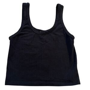 Jungmaven Size S Cropped Tank Top Style Sportytnk Hemp Organic Cotton Black FLAW